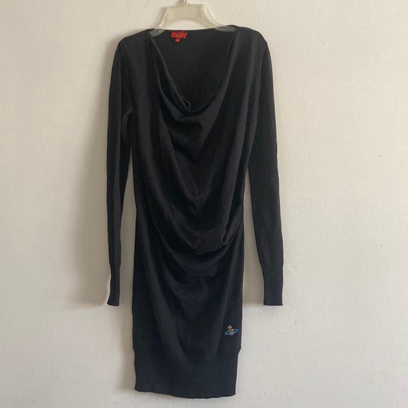 Vivienne Westwood Red Label Cowl Neck Wool Sweater Dress